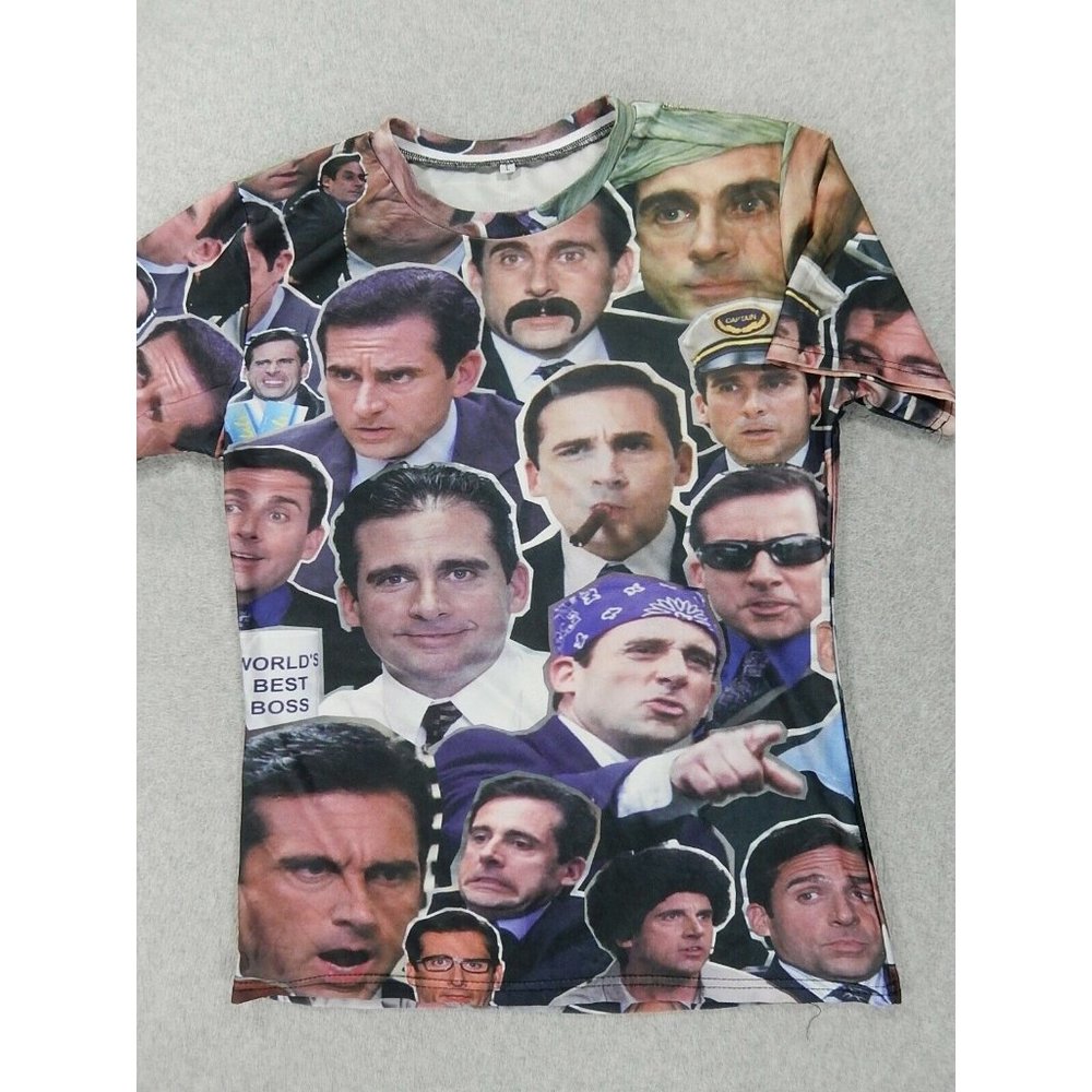 THE OFFICE Faces Of Michael Scott Crew Tee Shirt